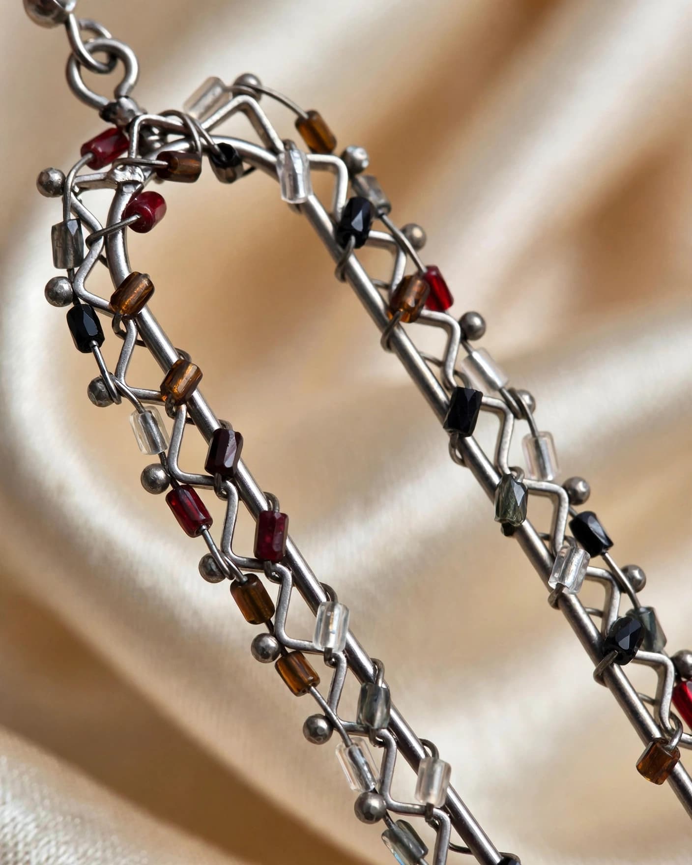 Rangdhara Multicolour Beaded Hoops
