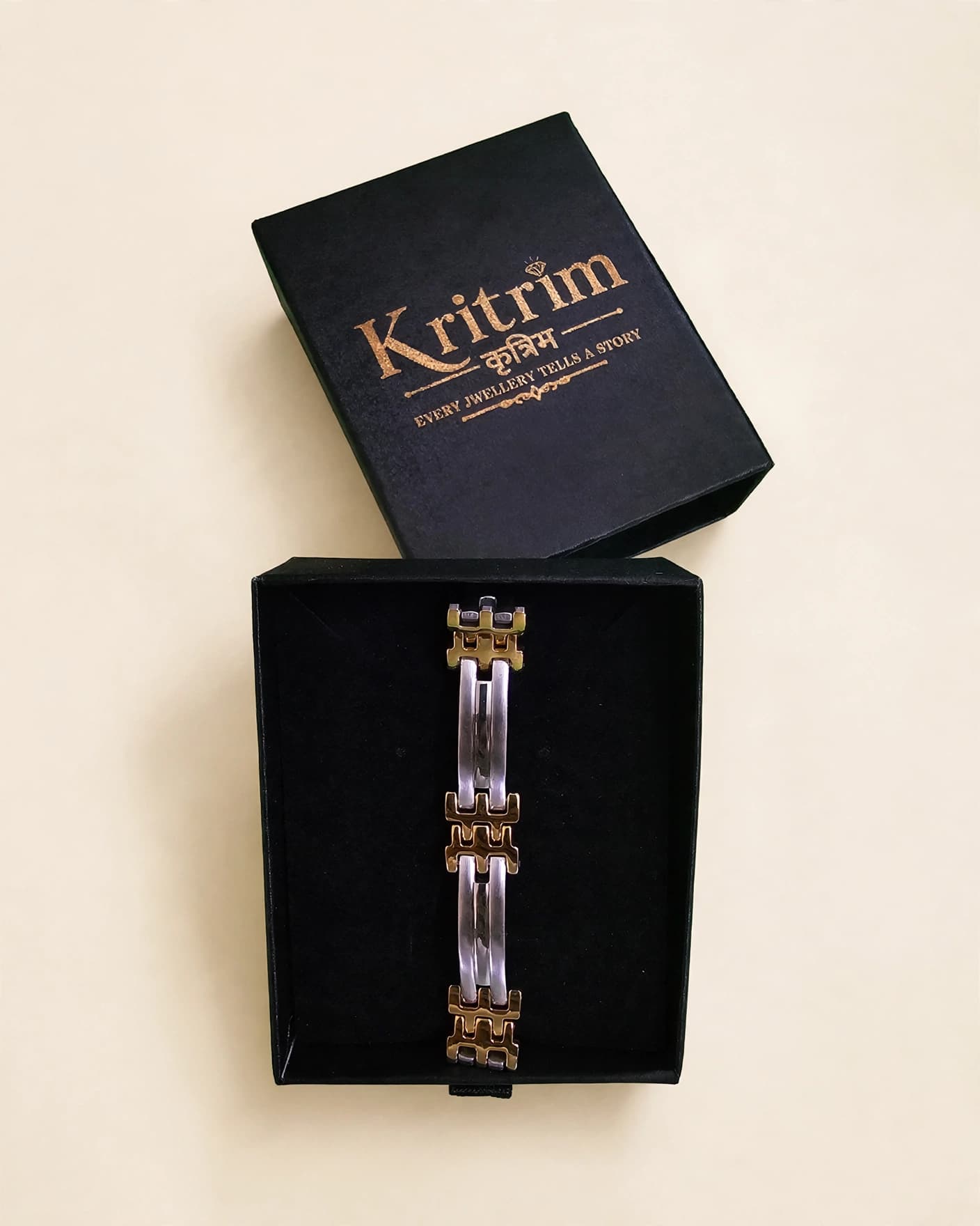 Veer Two-Tone Link Bracelet