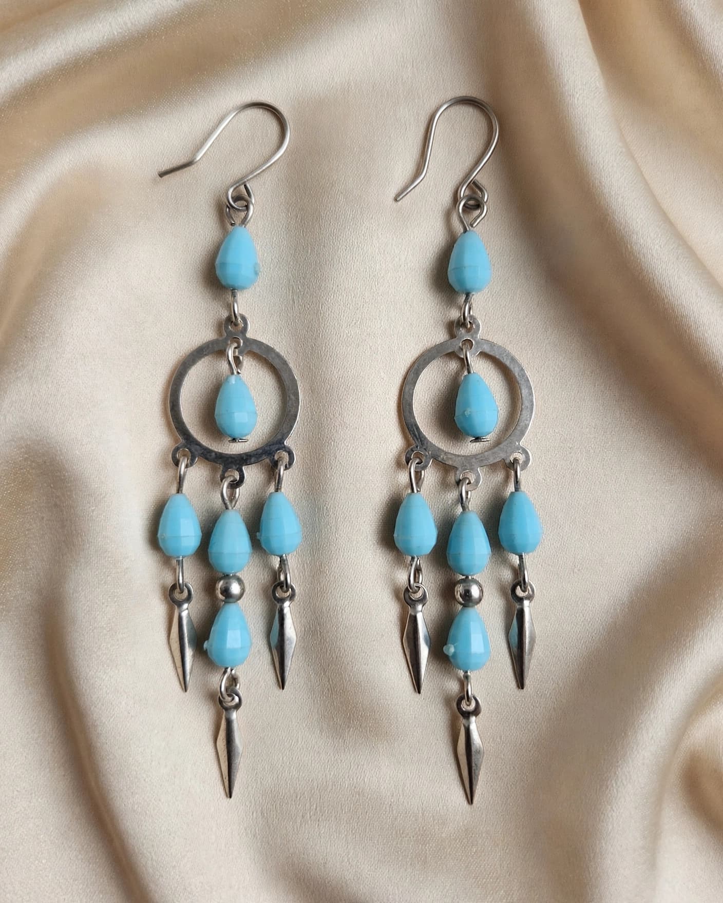 Jalpari Turquoise Chandelier Earrings