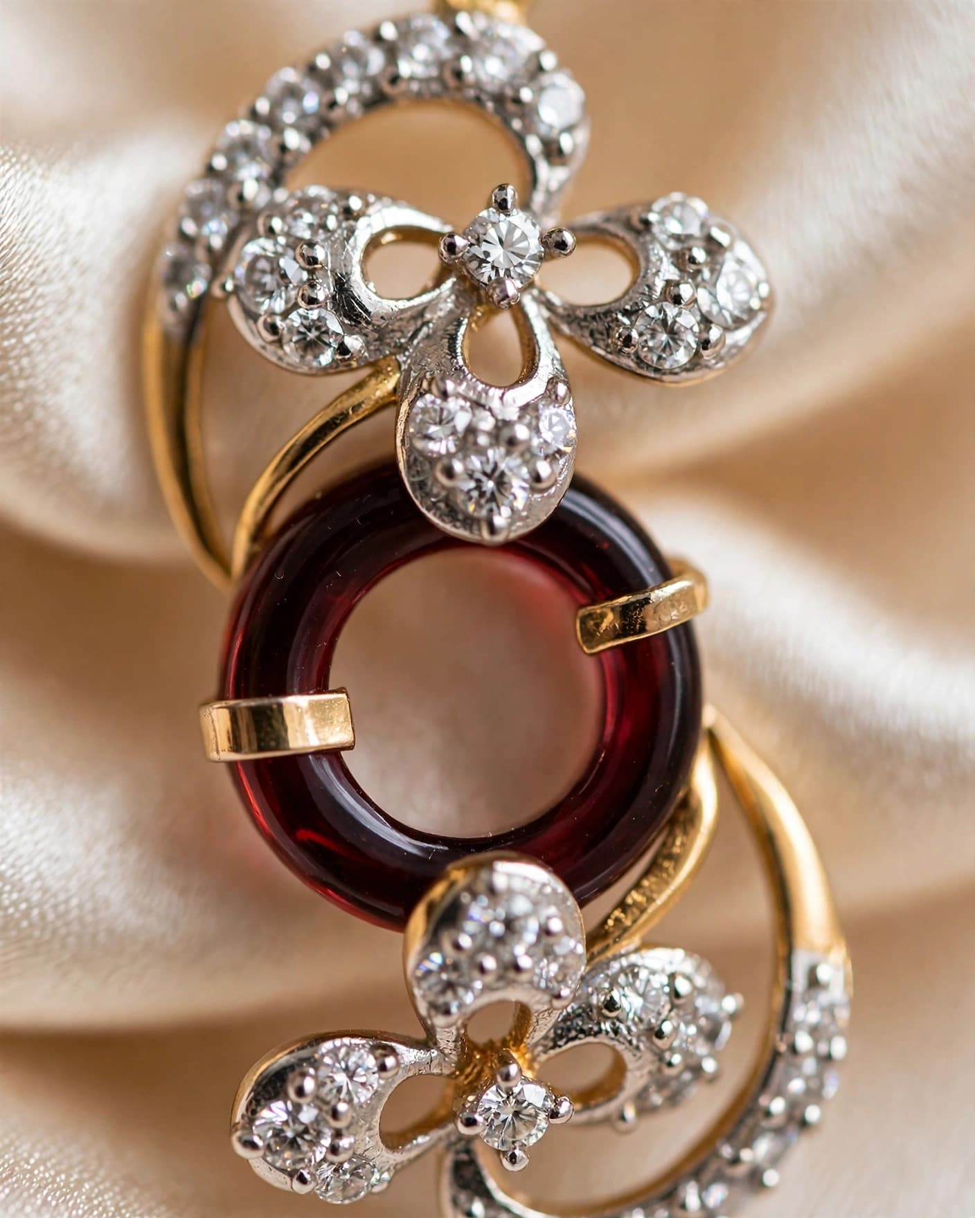 Surkh Ruby-Ring CZ Pendant