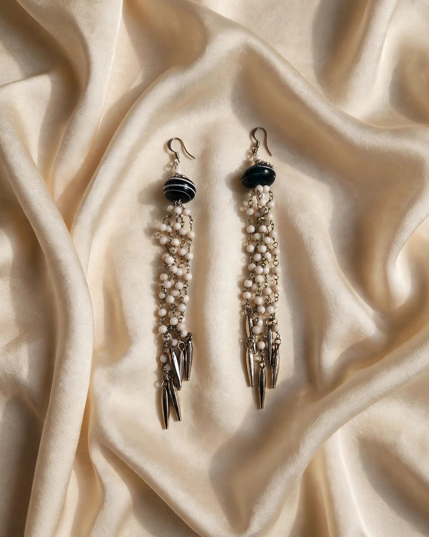 Zoya Beaded Tassel Earrings