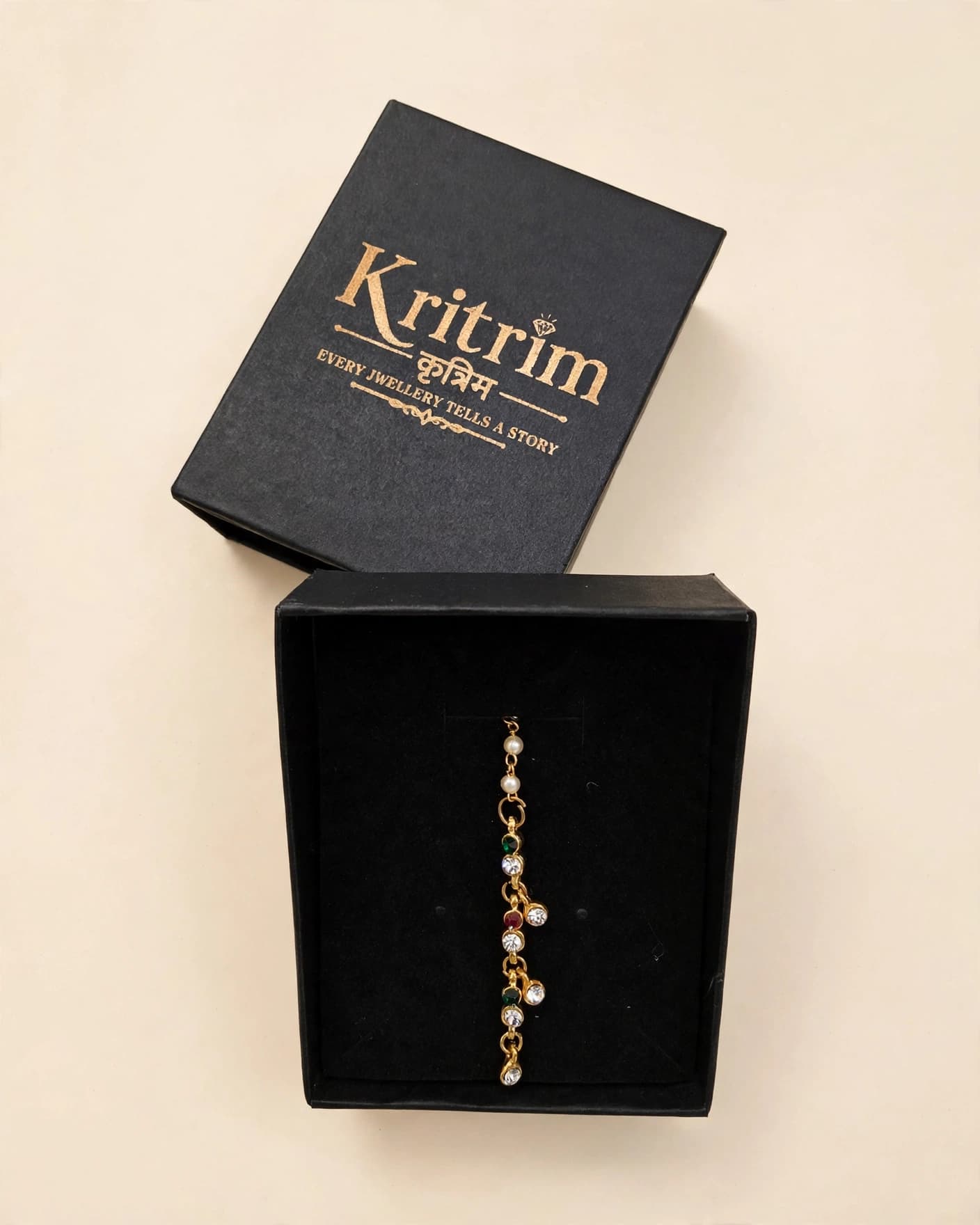 Aboli Navratan Station Bracelet