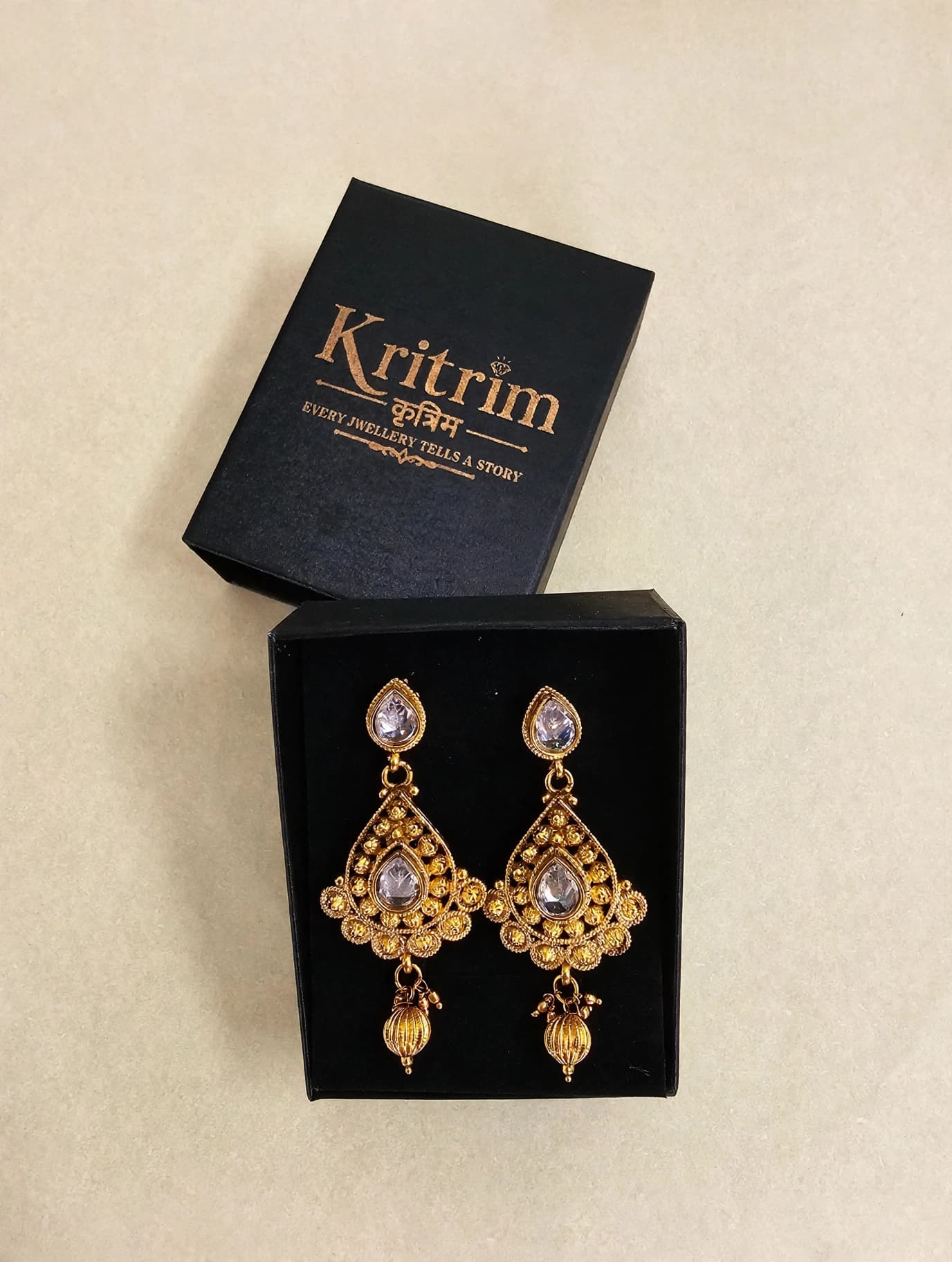 Noor Amethyst Kundan Drops