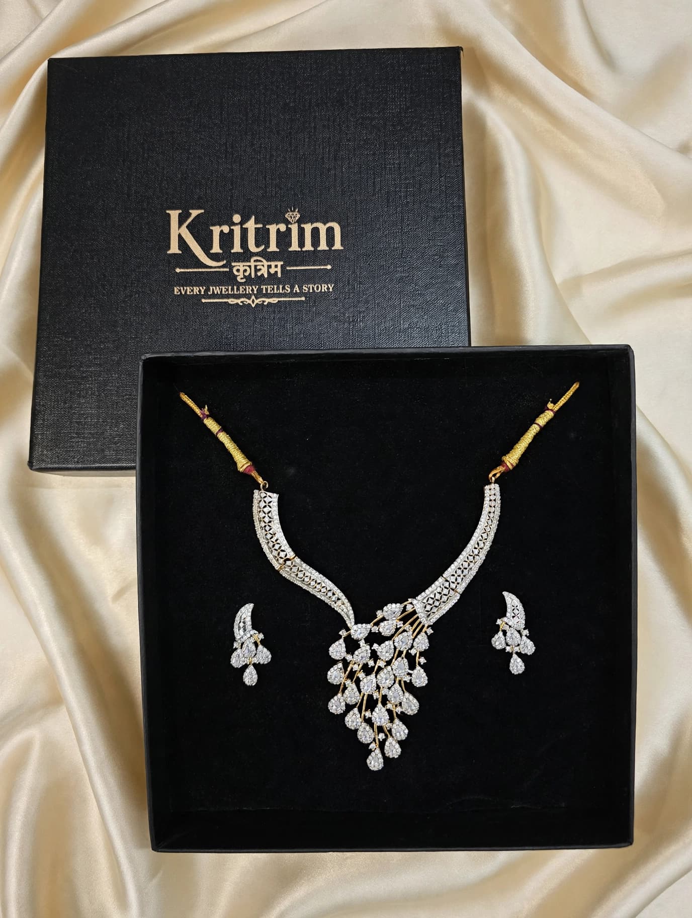 Jahnavi Cascade CZ Bridal Set