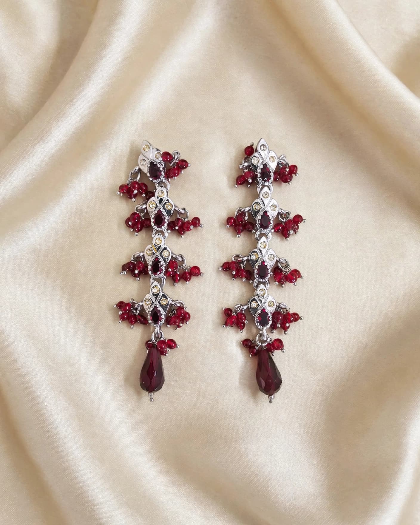 Rani Red Victorian Earrings