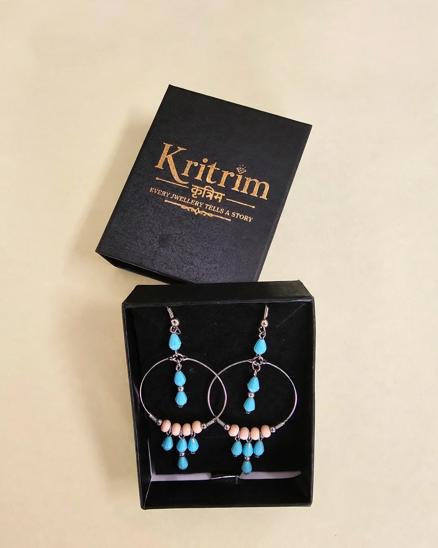Firoza Turquoise Hoop Earrings