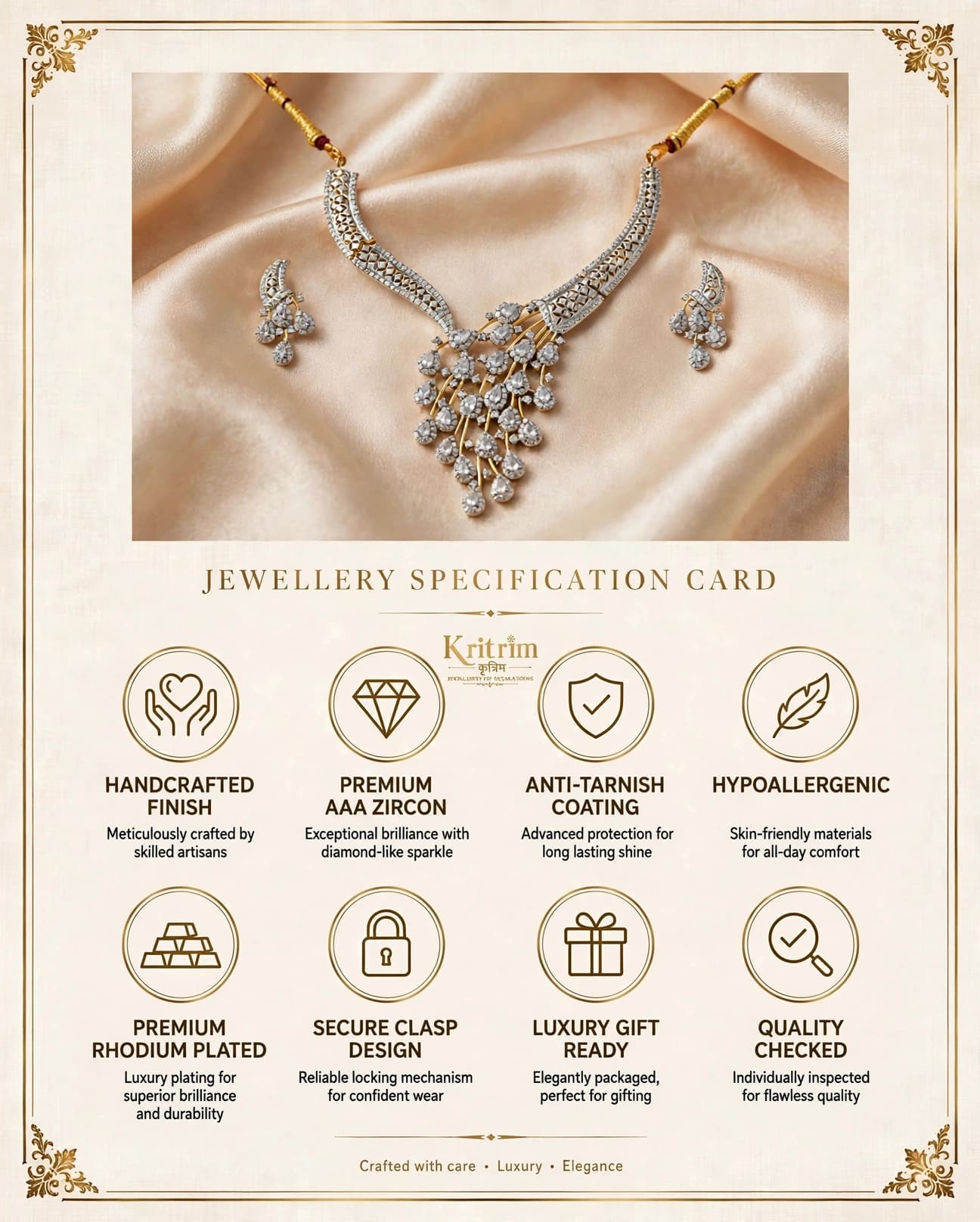 Jahnavi Cascade CZ Bridal Set
