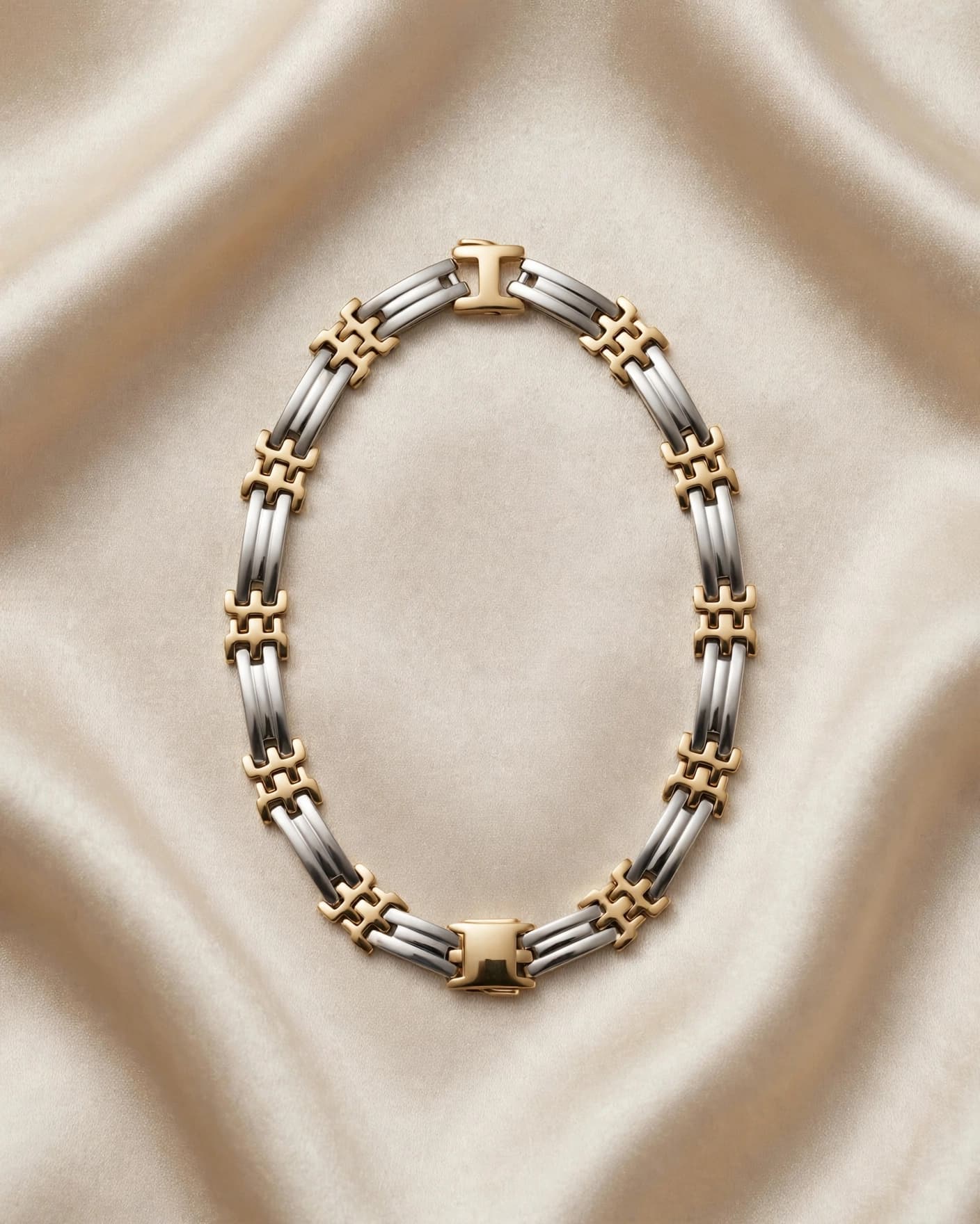 Veer Two-Tone Link Bracelet