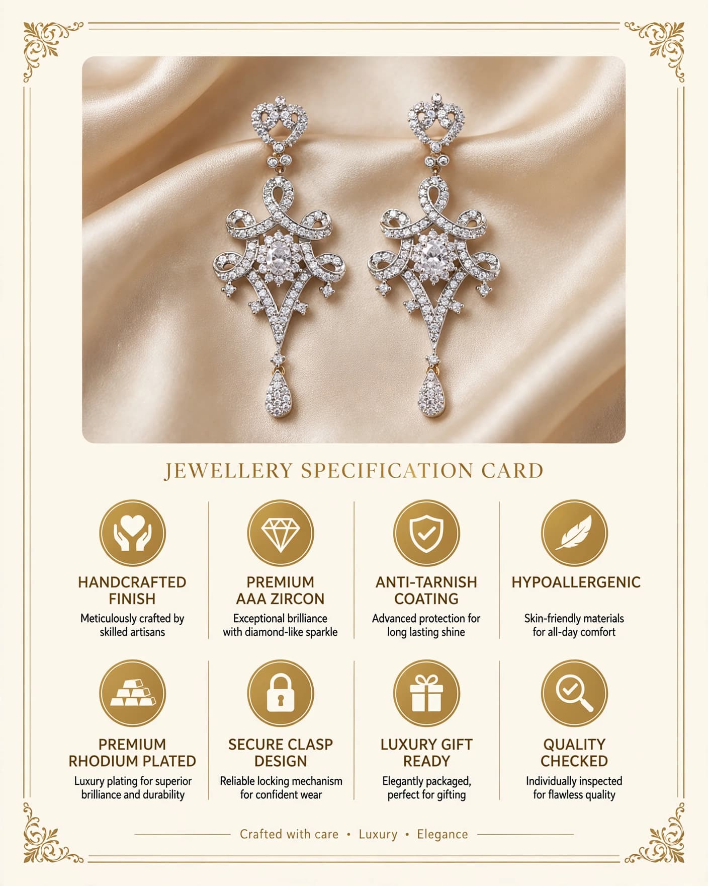 Elara CZ Chandelier Earrings