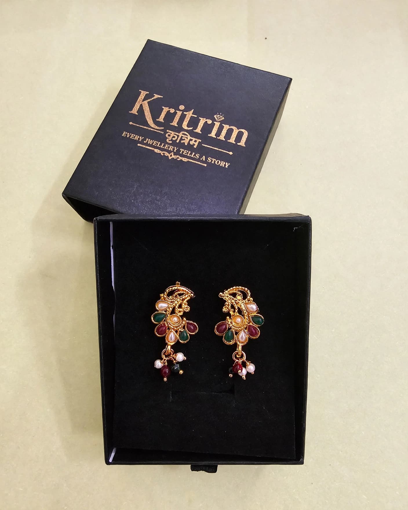 Keri Gold Paisley Earrings