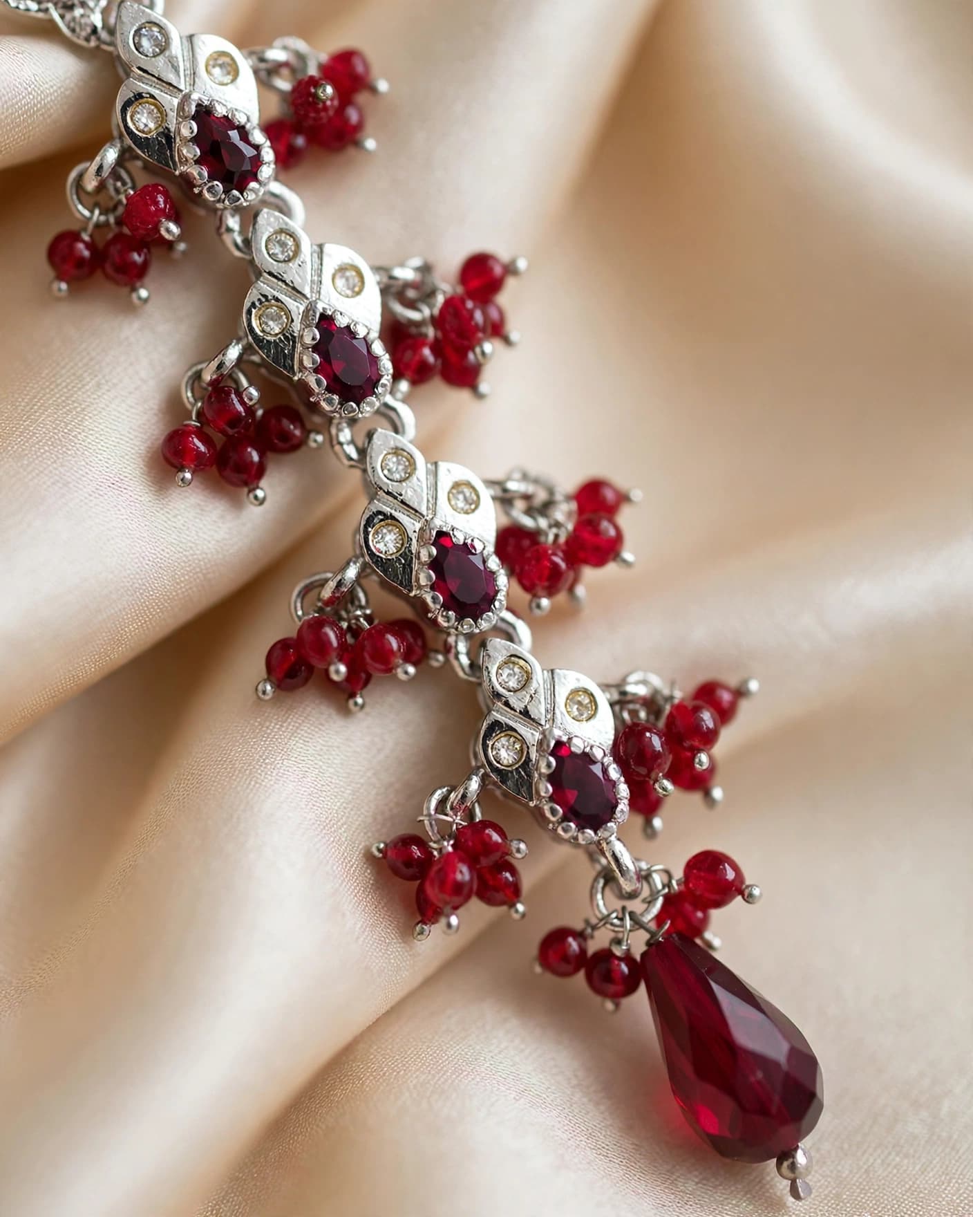 Rani Red Victorian Earrings