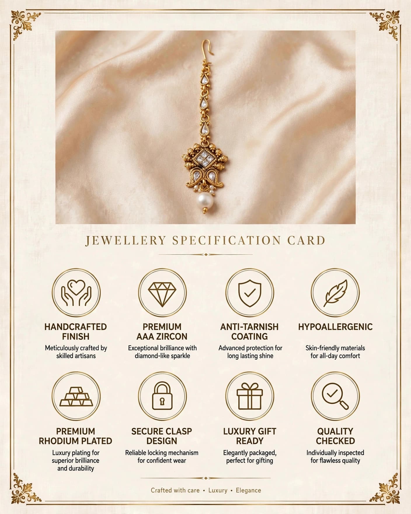 Rajkumari Antique Kundan Maang Tikka