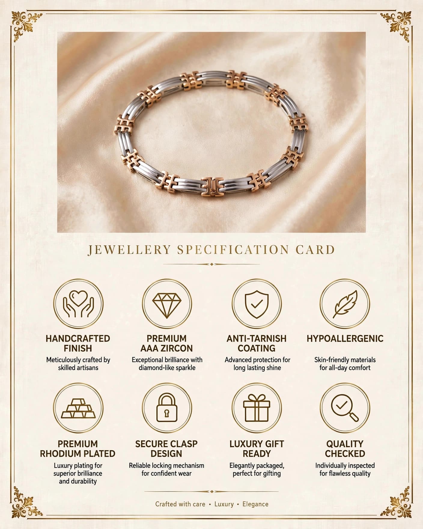 Veer Two-Tone Link Bracelet