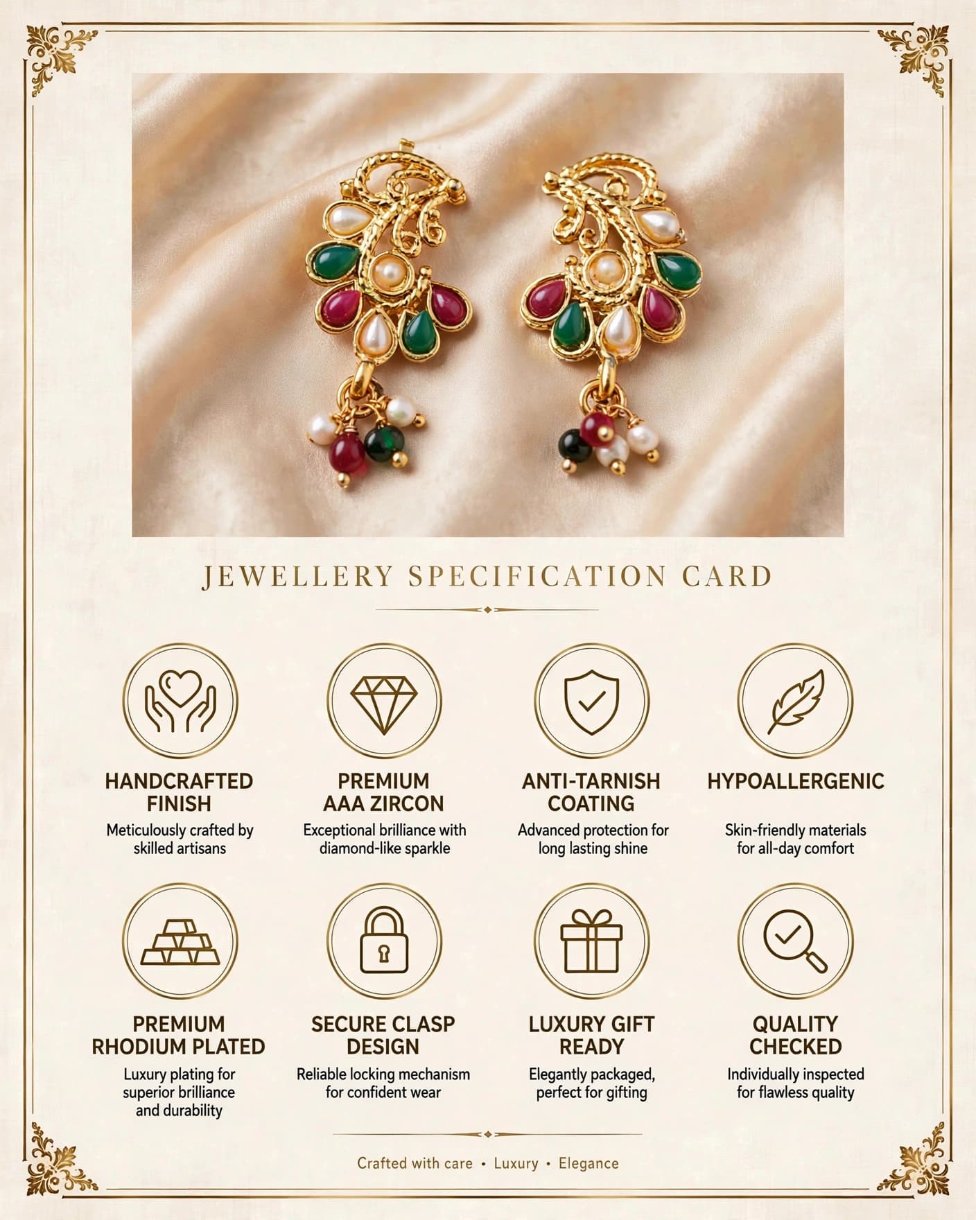 Keri Gold Paisley Earrings