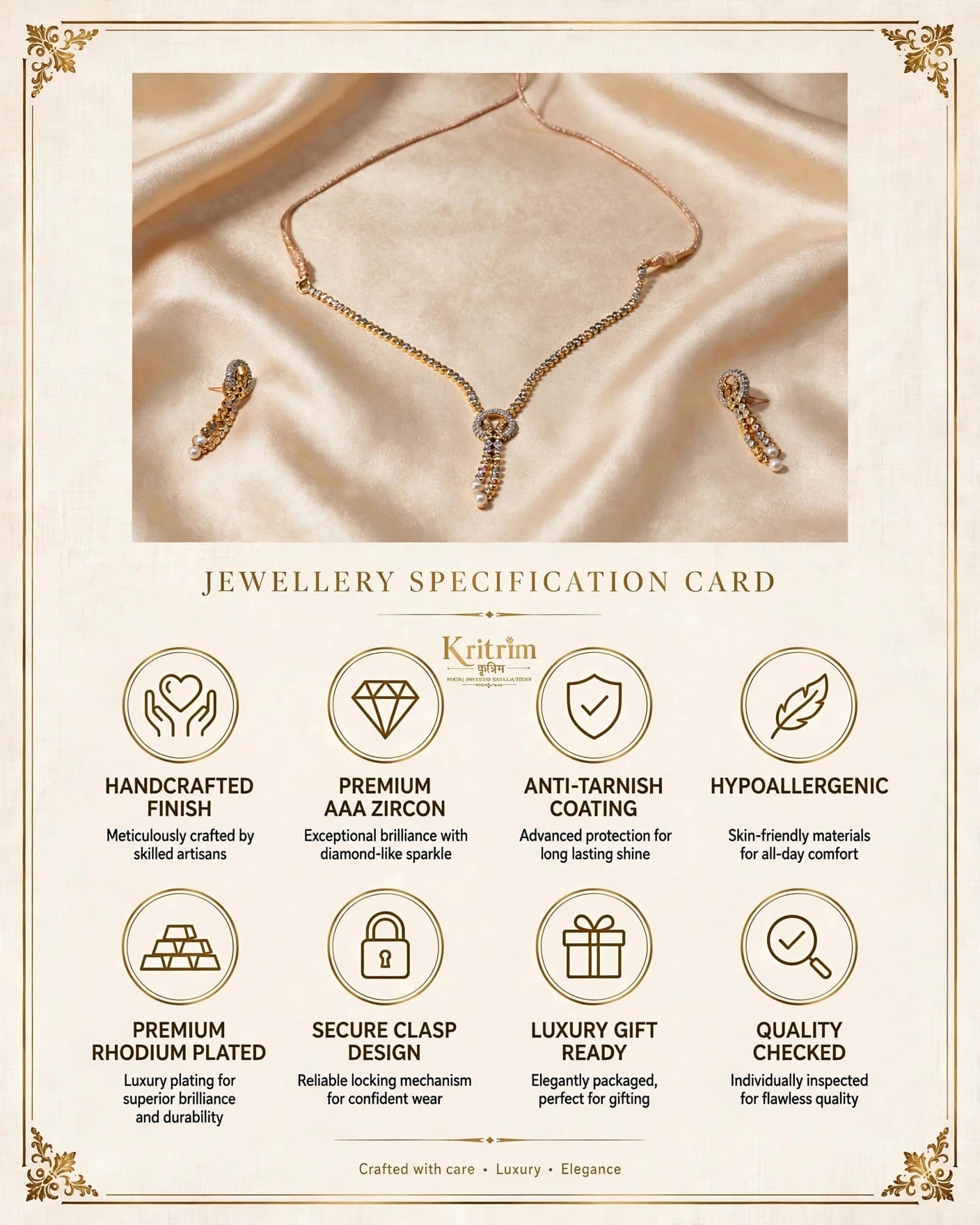Saanvi Pearl Drop Necklace Set