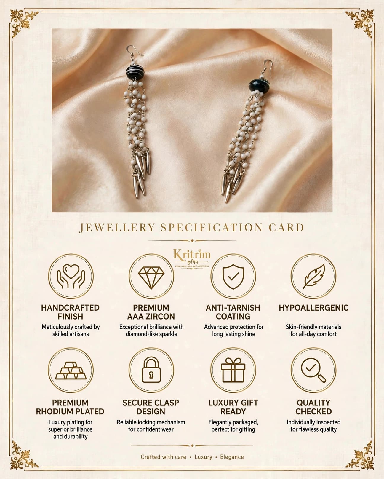Zoya Beaded Tassel Earrings