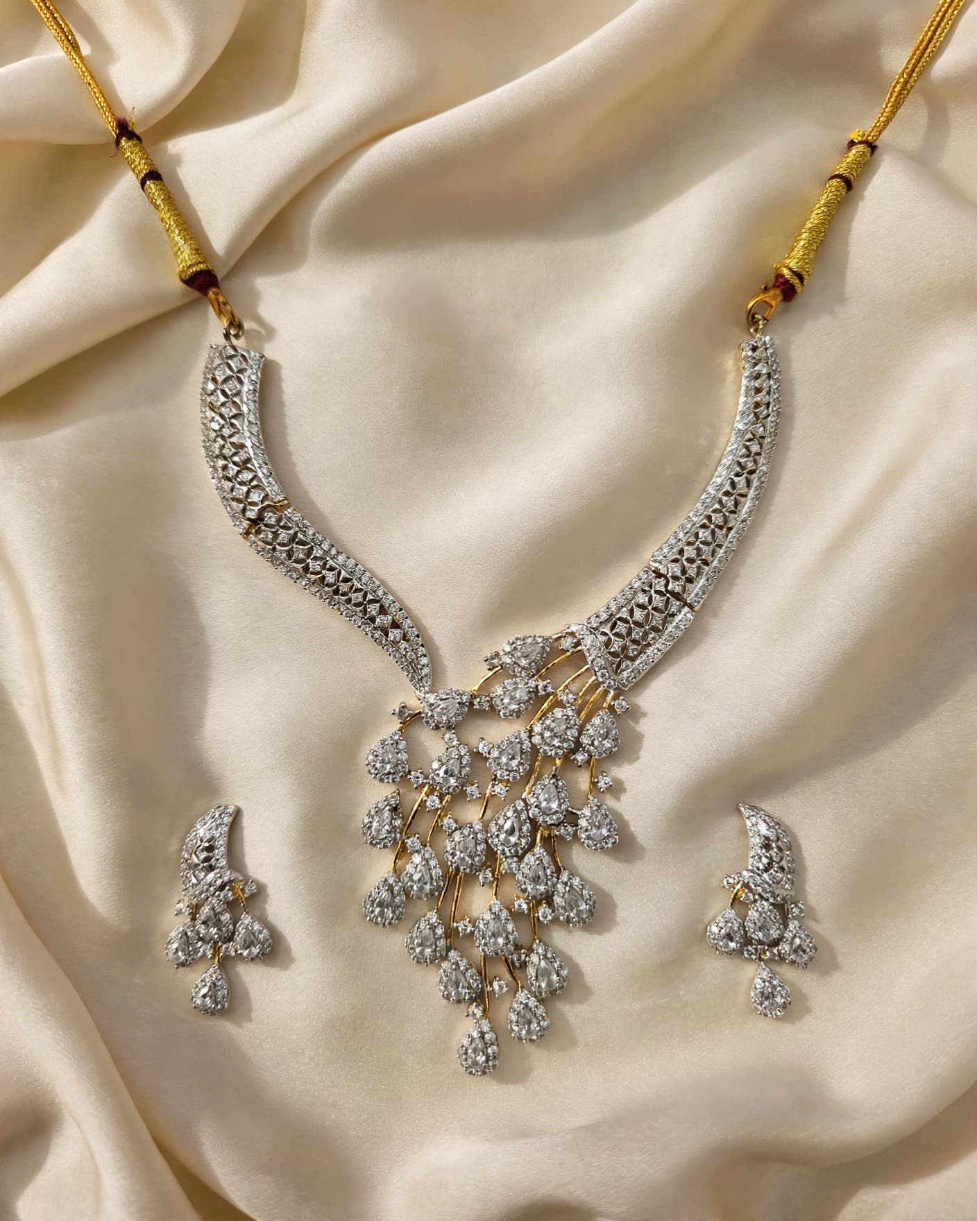 Jahnavi Cascade CZ Bridal Set