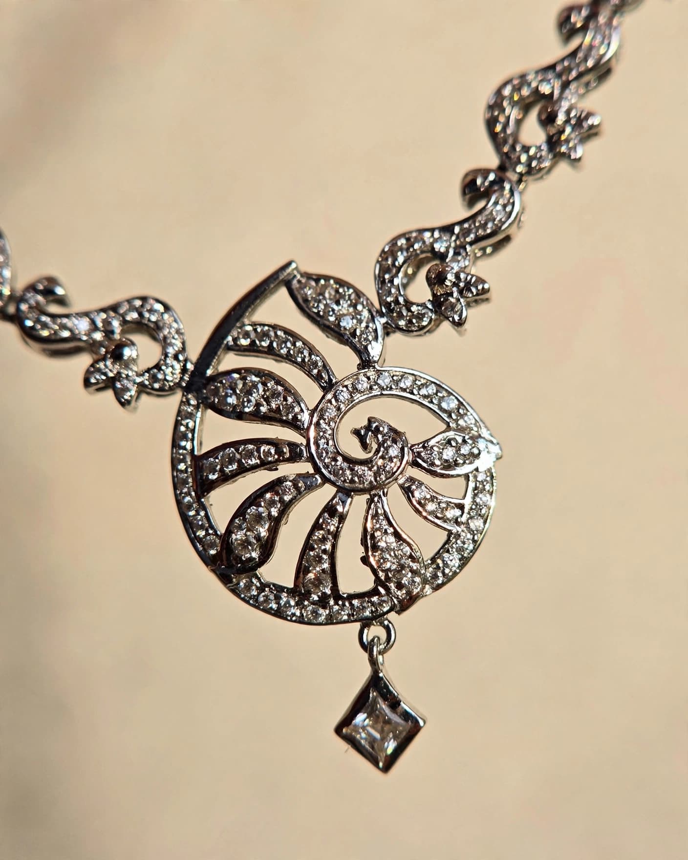 Morni Peacock Dori Necklace Set