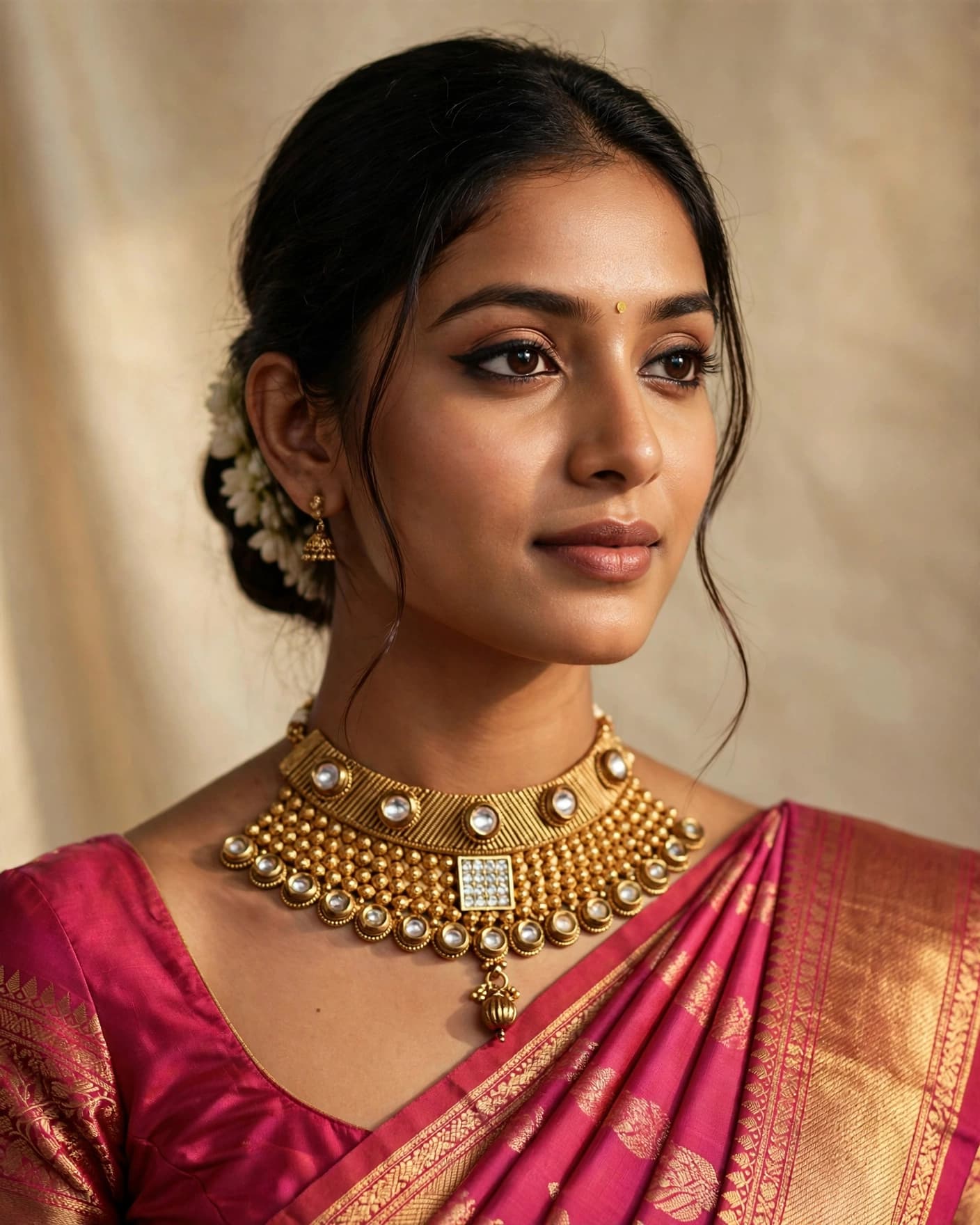 Meenakshi Temple Kundan Choker