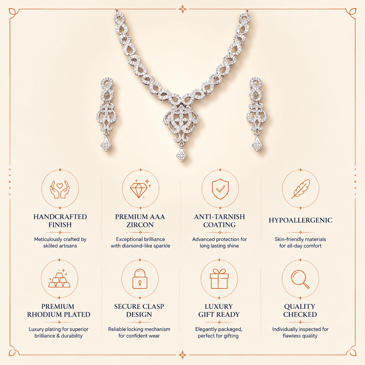Aurora CZ Necklace Set