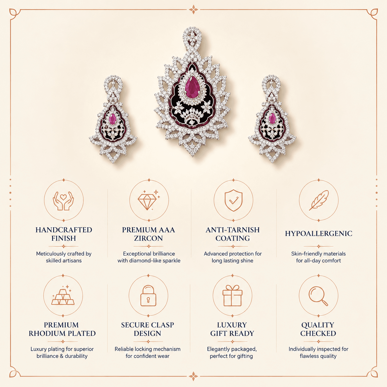 Rea CZ Pendant Set