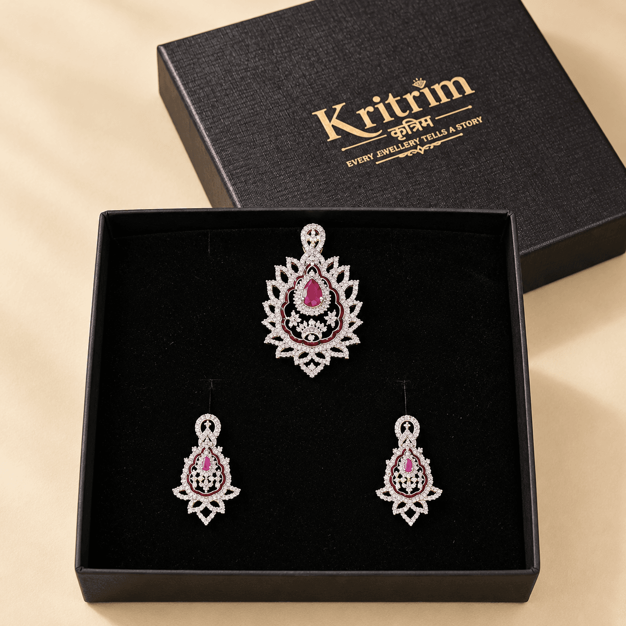 Rea CZ Pendant Set