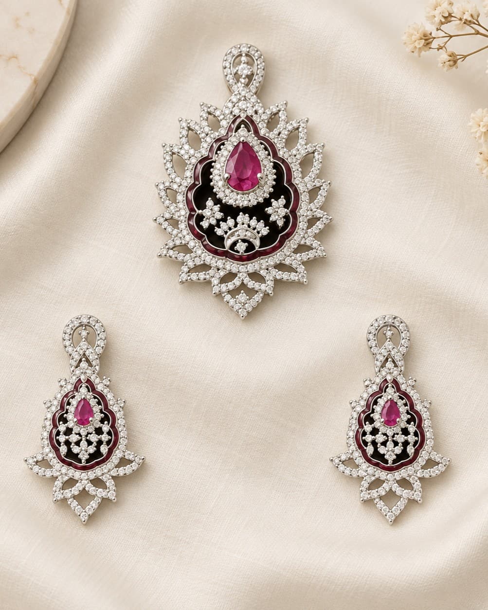 Rea CZ Pendant Set